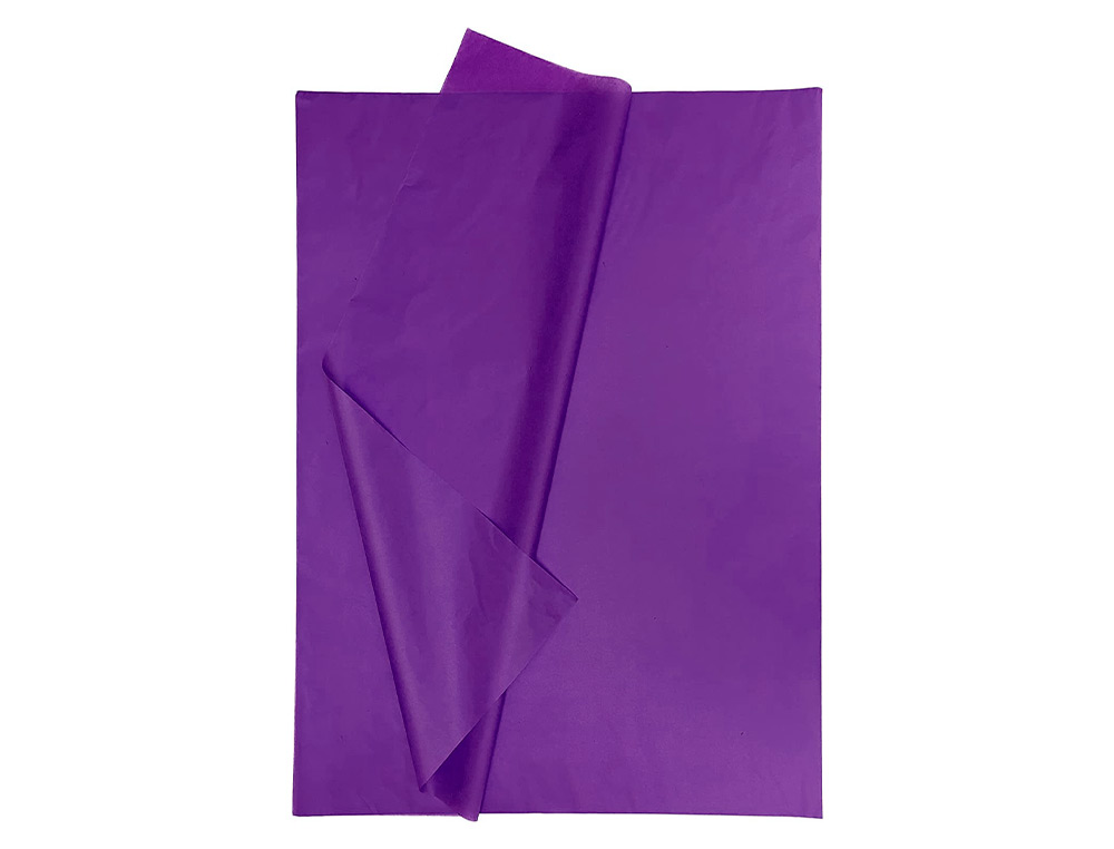 PAPEL SEDA LIDERPAPEL 52X76CM 18G/M2 BOLSA DE 5 HOJAS VIOLETA