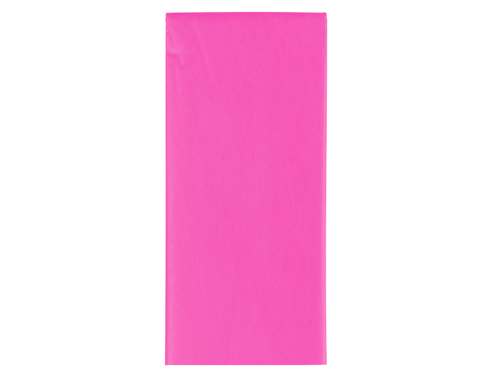 PAPEL SEDA LIDERPAPEL 52X76CM 18G/M2 BOLSA DE 5 HOJAS ROSA FUERTE