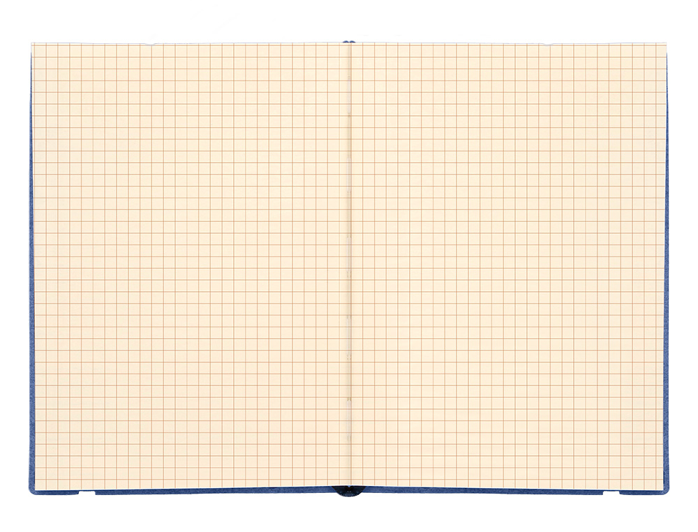 LIBRETA LIDERPAPEL SIMIL PIEL A5 120 HOJAS 70G/M2 CUADRO 4MM SIN MARGEN AZUL