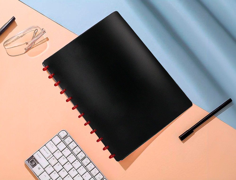 CARPETA LIDERPAPEL DIN A4 CON 20 FUNDAS INTERCAMBIABLES COLOR NEGRO