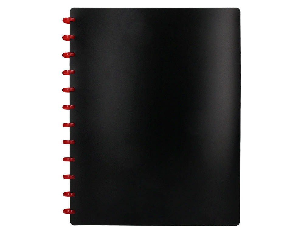 CARPETA LIDERPAPEL DIN A4 CON 20 FUNDAS INTERCAMBIABLES COLOR NEGRO