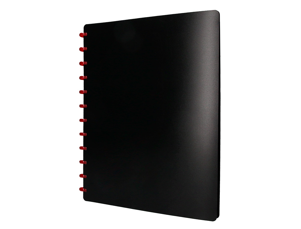 CARPETA LIDERPAPEL DIN A4 CON 20 FUNDAS INTERCAMBIABLES COLOR NEGRO