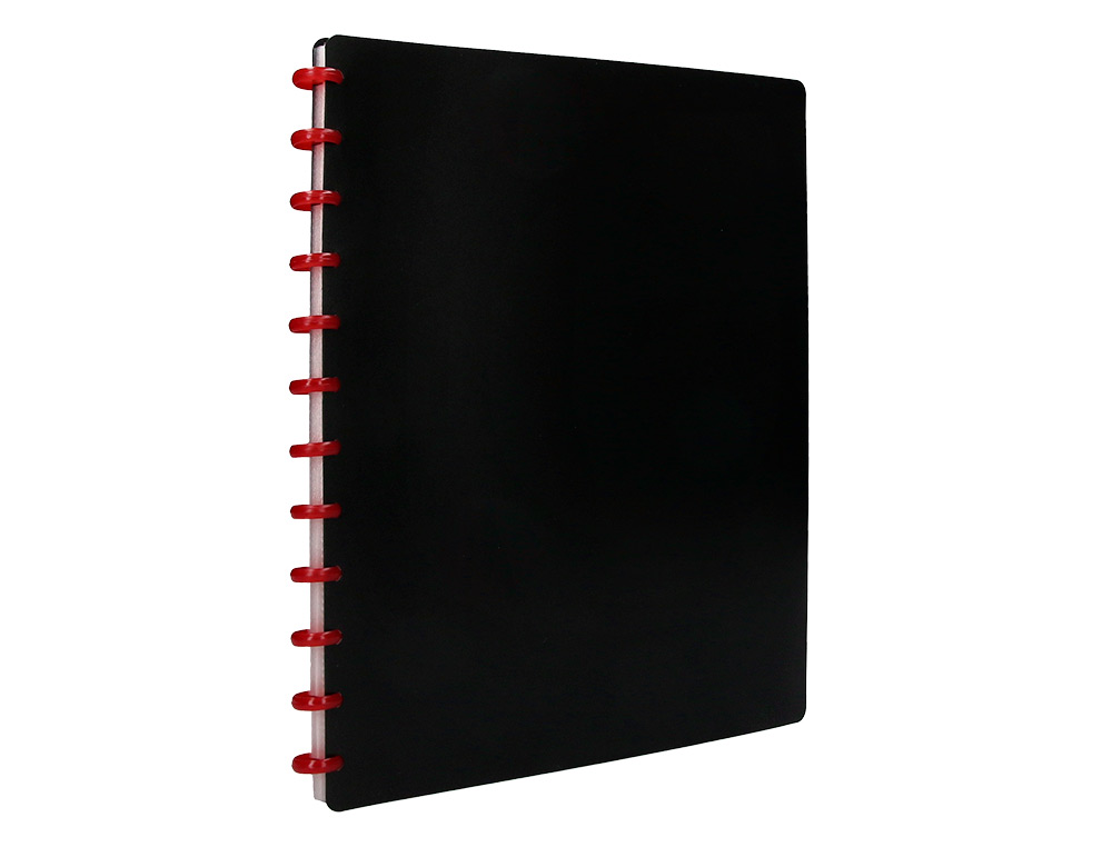 CARPETA LIDERPAPEL DIN A4 CON 20 FUNDAS INTERCAMBIABLES COLOR NEGRO