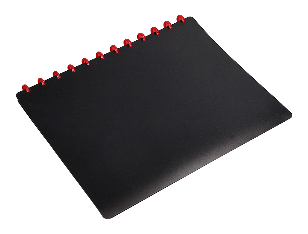 CARPETA LIDERPAPEL DIN A4 CON 20 FUNDAS INTERCAMBIABLES COLOR NEGRO