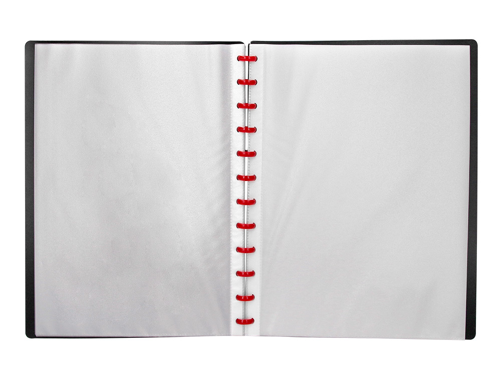 CARPETA LIDERPAPEL DIN A4 CON 20 FUNDAS INTERCAMBIABLES COLOR NEGRO