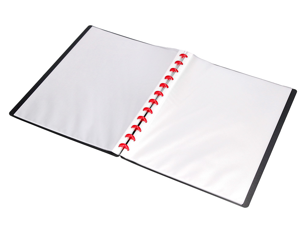 CARPETA LIDERPAPEL DIN A4 CON 20 FUNDAS INTERCAMBIABLES COLOR NEGRO