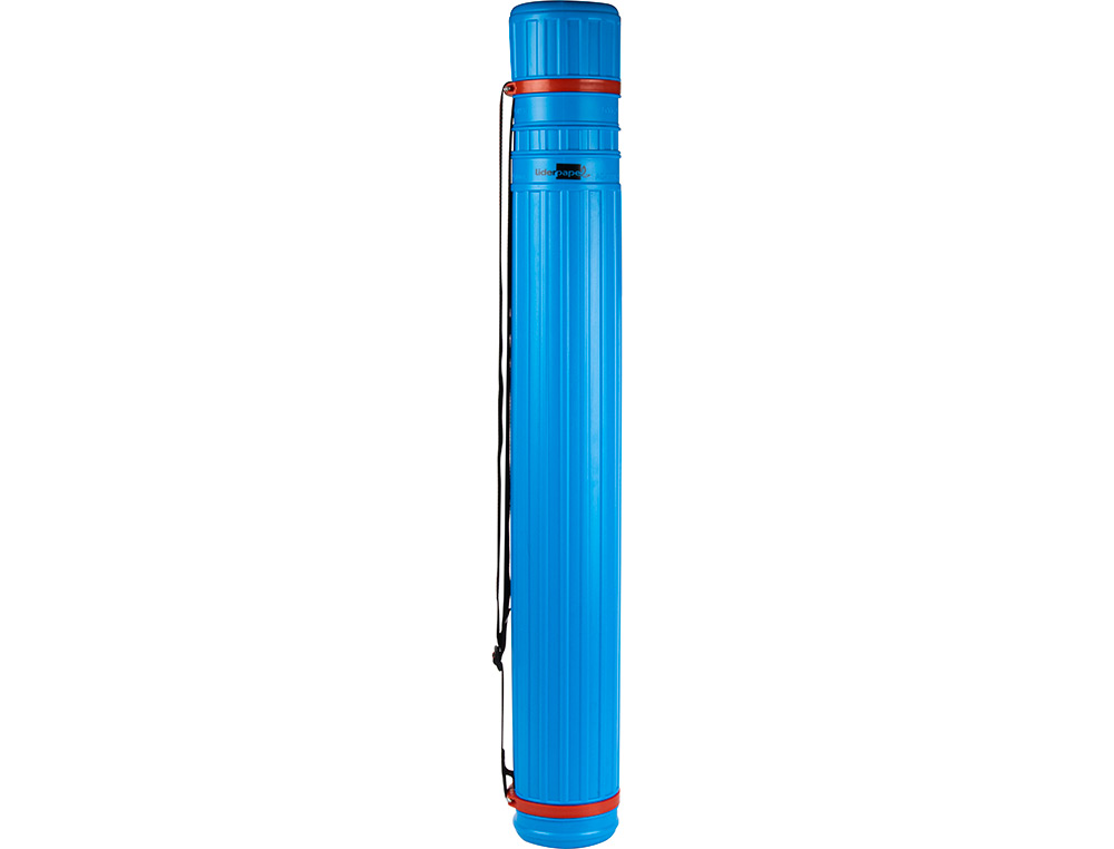 PORTAPLANOS PLASTICO LIDERPAPEL DIAMETRO 9 CM EXTENSIBLE HASTA 125 CM AZUL