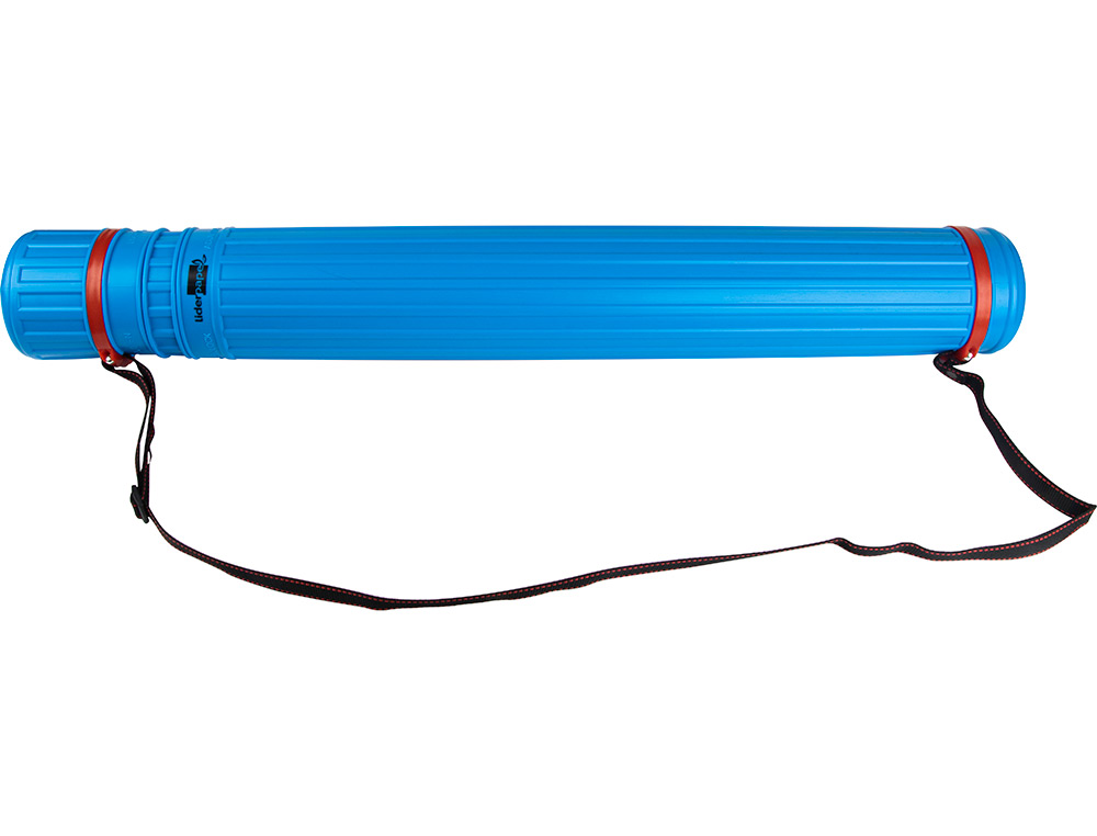 PORTAPLANOS PLASTICO LIDERPAPEL DIAMETRO 9 CM EXTENSIBLE HASTA 125 CM AZUL