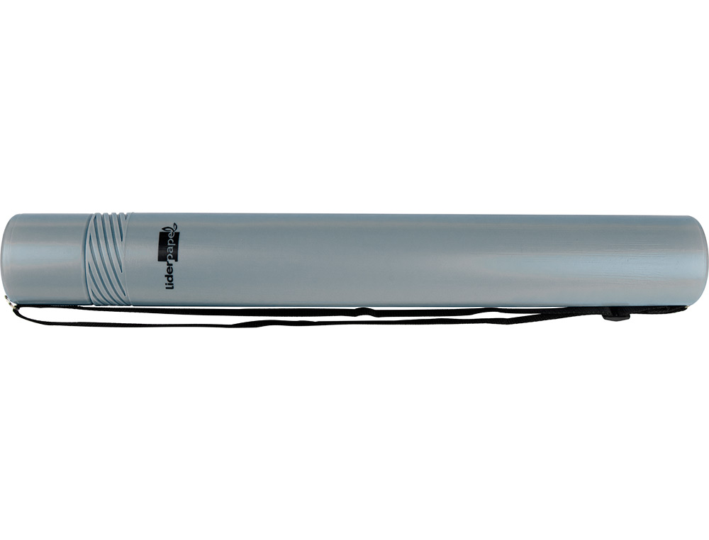 PORTAPLANOS PLASTICO LIDERPAPEL DIAMETRO 6 CM EXTENSIBLE HASTA 80 GRIS