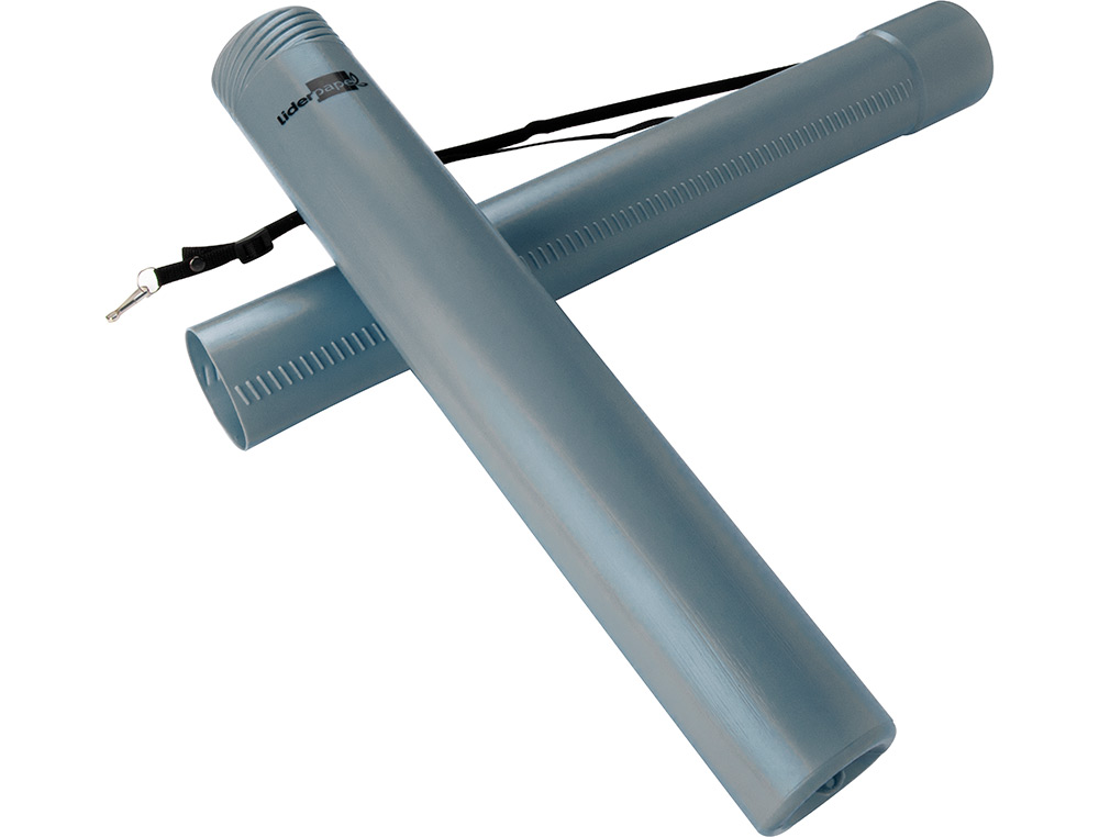 PORTAPLANOS PLASTICO LIDERPAPEL DIAMETRO 6 CM EXTENSIBLE HASTA 80 GRIS