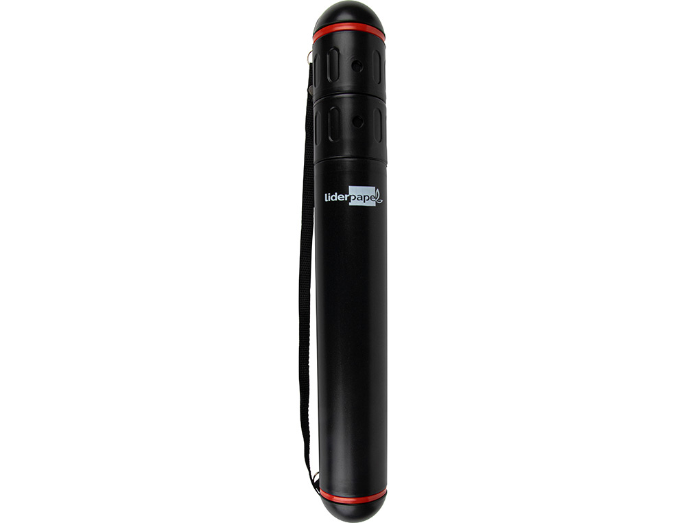 PORTAPLANOS PLASTICO LIDERPAPEL DIAMETRO 5 X 40 CM NO EXTENSIBLE NEGRO