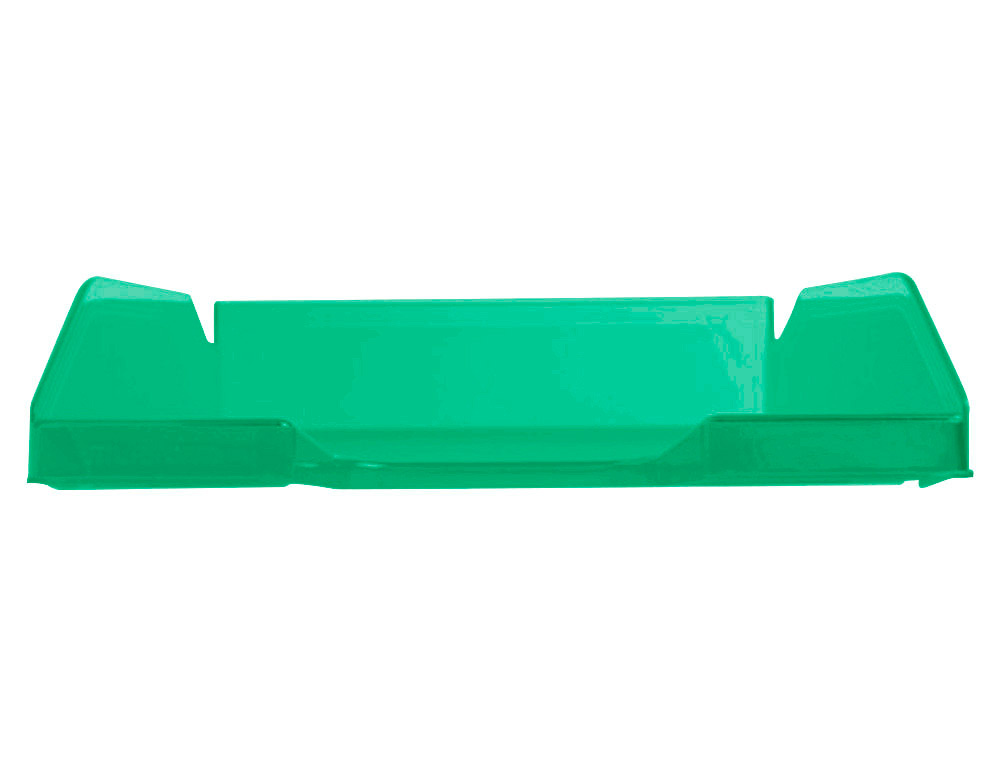 BANDEJA SOBREMESA PLASTICO Q-CONNECT VERDE TRANSPARENTE 240X70X340 MM