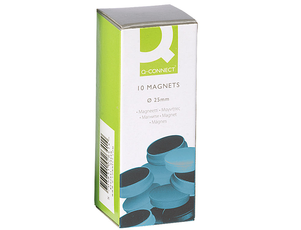 IMAN PARA SUJECION Q-CONNECT IDEAL PARA PIZARRAS MAGNETICAS20 MM AZUL CAJA DE 10 UNIDADES