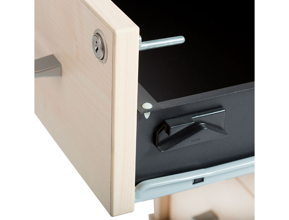 CAJONERA ROCADA CON 4 CAJONES SERIE STORE 72X47X60 ACABADO AA01 HAYA/HAYA
