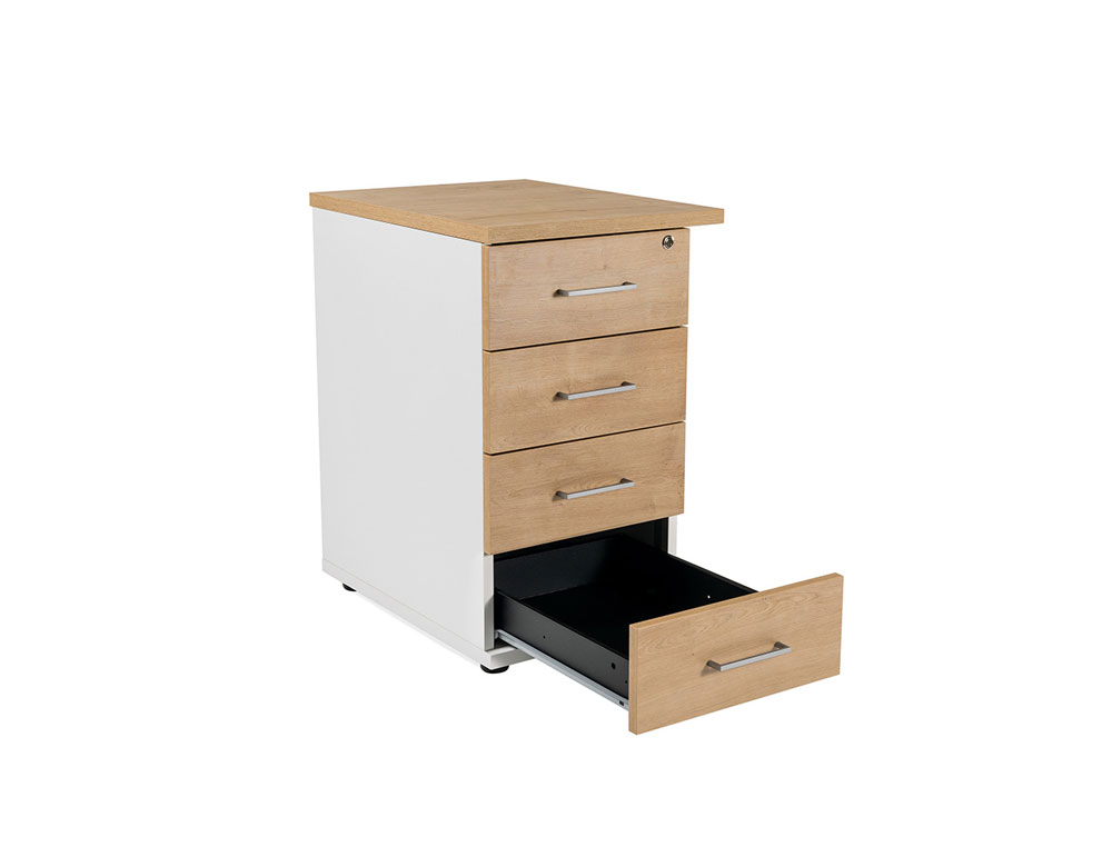 CAJONERA ROCADA CON 4 CAJONES SERIE STORE 72X47X60 ACABADO AA01 HAYA/HAYA