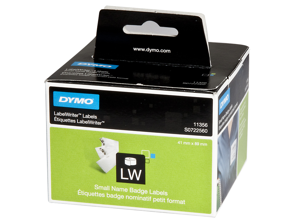 ETIQUETA ADHESIVA DYMO 11356 -TAMAÑO 89X41 MM PARA IMPRESORA 400 300 ETIQUETAS USO IDENTIFICACION