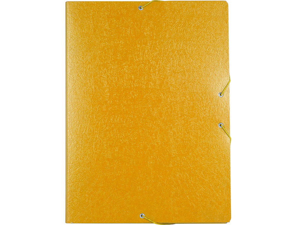 CARPETA PROYECTOS LIDERPAPEL FOLIO LOMO 30MM CARTON GOFRADO AMARILLA