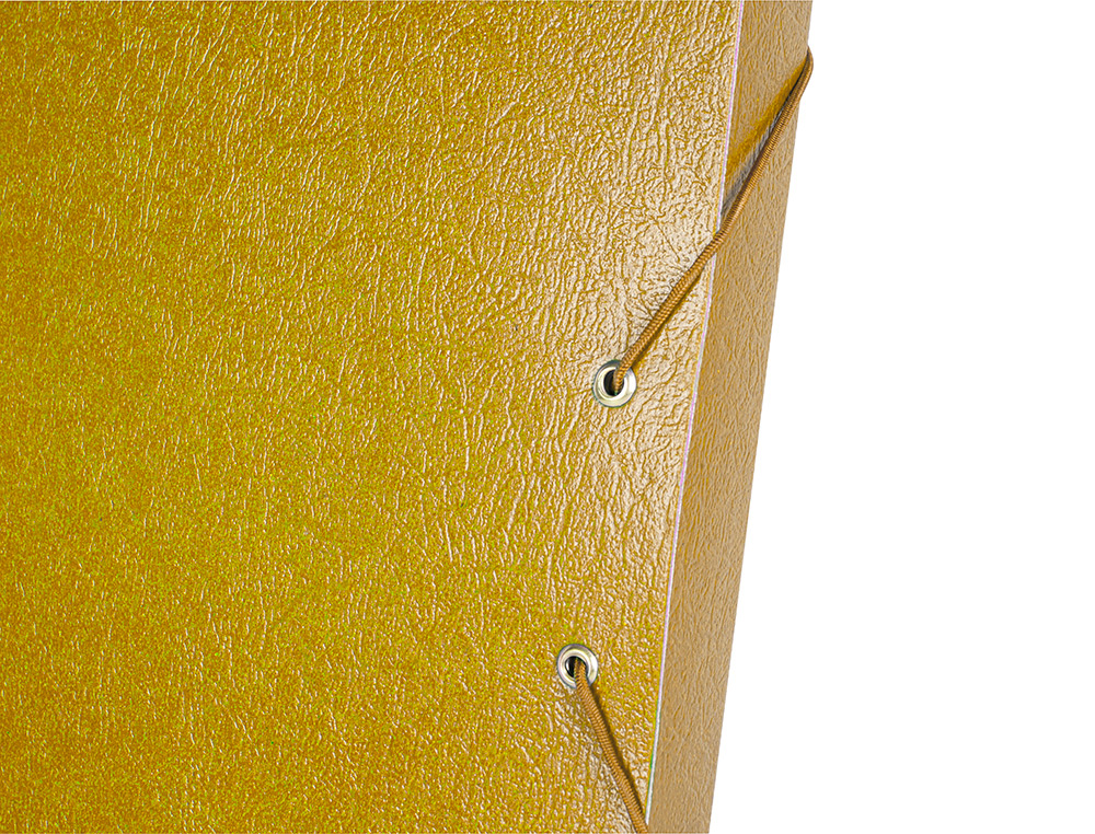 CARPETA PROYECTOS LIDERPAPEL FOLIO LOMO 30MM CARTON GOFRADO AMARILLA