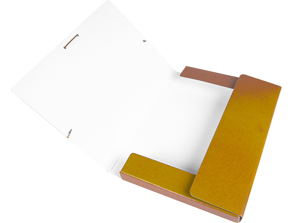 CARPETA PROYECTOS LIDERPAPEL FOLIO LOMO 30MM CARTON GOFRADO AMARILLA
