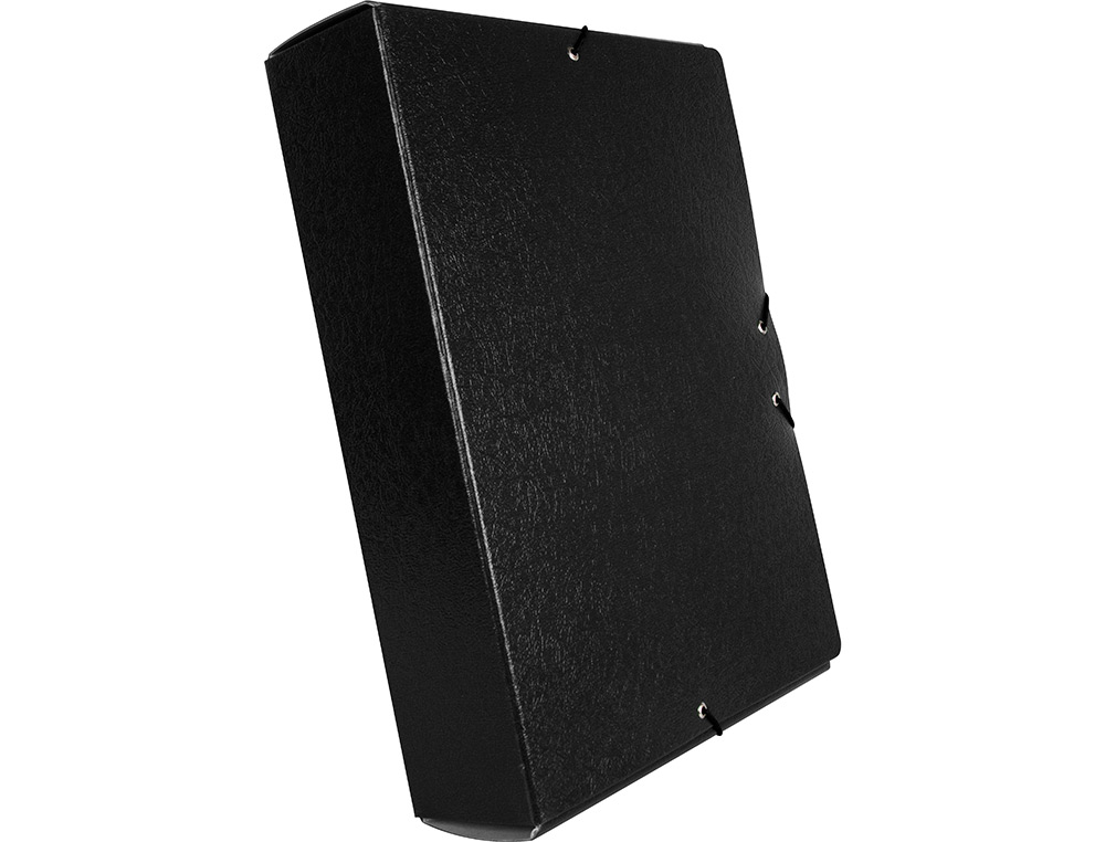 CARPETA PROYECTOS LIDERPAPEL FOLIO LOMO 70MM CARTON GOFRADO NEGRA