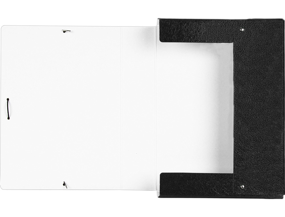 CARPETA PROYECTOS LIDERPAPEL FOLIO LOMO 70MM CARTON GOFRADO NEGRA