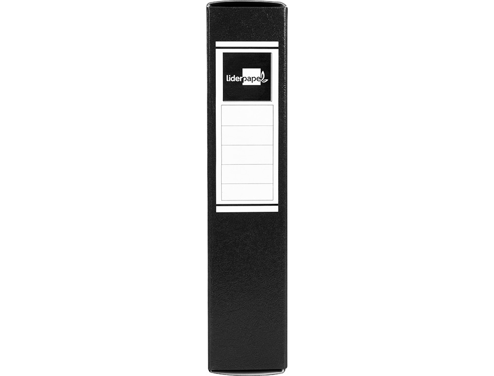 CARPETA PROYECTOS LIDERPAPEL FOLIO LOMO 70MM CARTON GOFRADO NEGRA