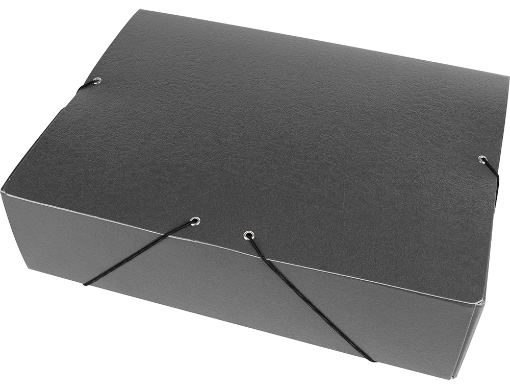 CARPETA PROYECTOS LIDERPAPEL FOLIO LOMO 90MM CARTON GOFRADO GRIS
