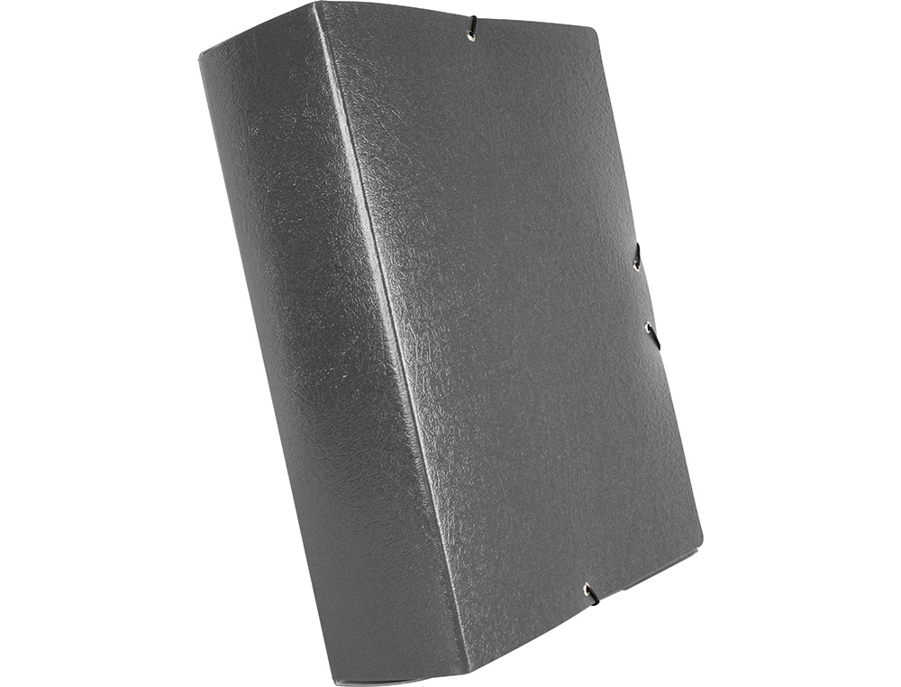 CARPETA PROYECTOS LIDERPAPEL FOLIO LOMO 90MM CARTON GOFRADO GRIS