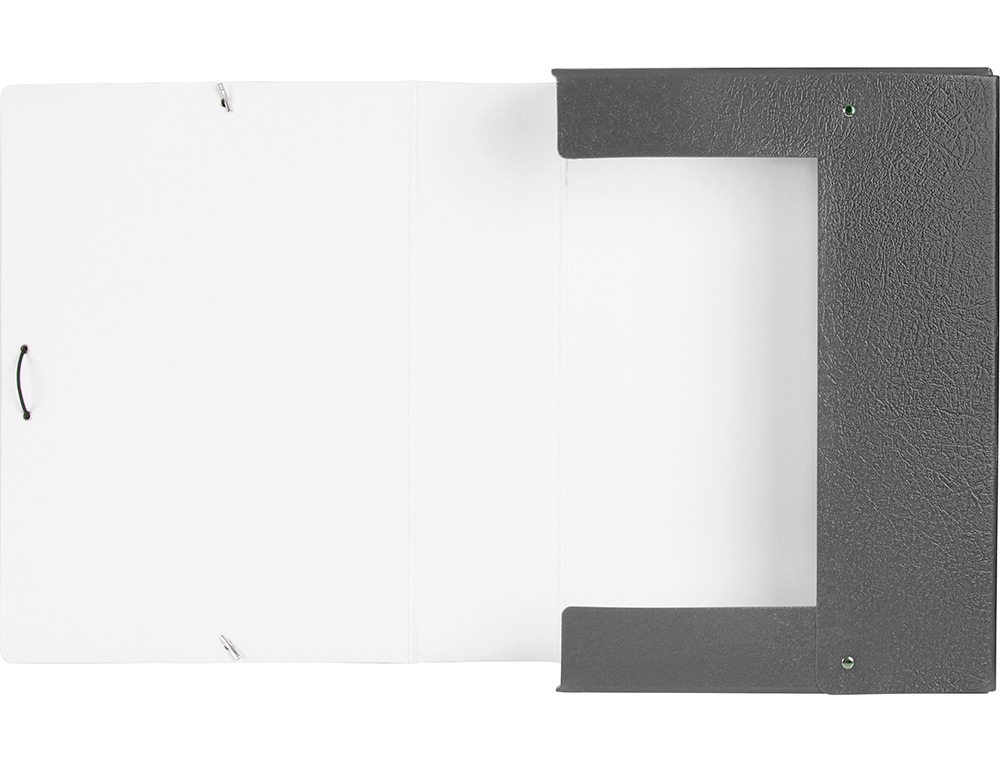 CARPETA PROYECTOS LIDERPAPEL FOLIO LOMO 90MM CARTON GOFRADO GRIS