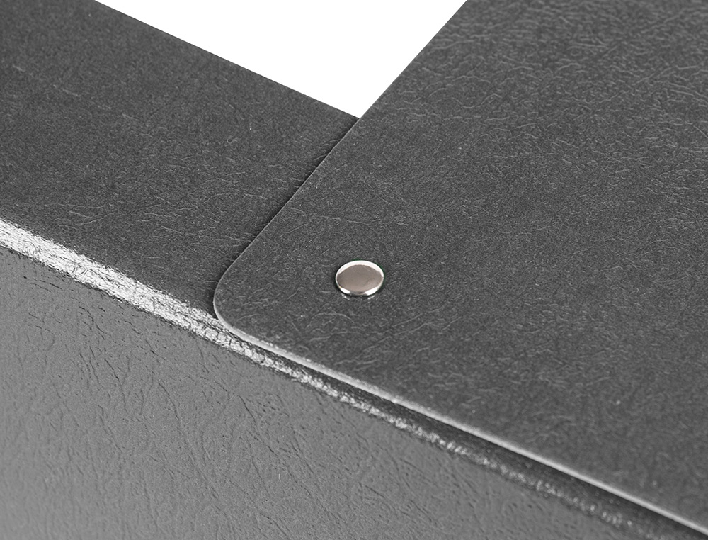 CARPETA PROYECTOS LIDERPAPEL FOLIO LOMO 90MM CARTON GOFRADO GRIS