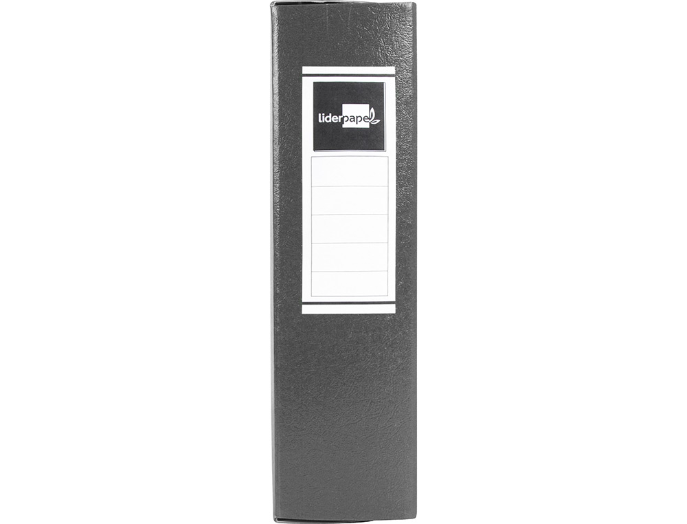 CARPETA PROYECTOS LIDERPAPEL FOLIO LOMO 90MM CARTON GOFRADO GRIS