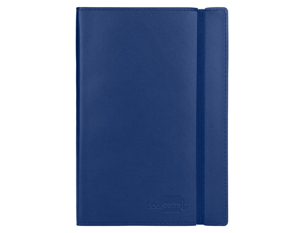LIBRETA INDICE LIDERPAPEL SIMILPIEL A6 120 HOJAS 70G/M2 COLOR AZUL