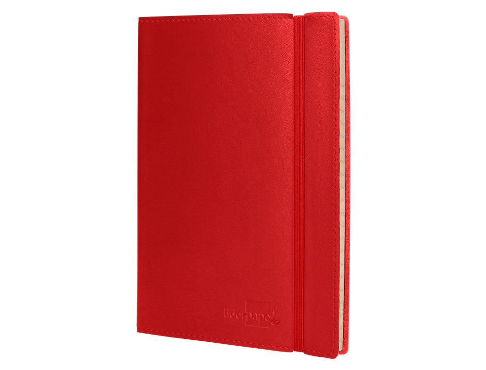 LIBRETA INDICE LIDERPAPEL SIMILPIEL A7 120 HOJAS 70G/M2 COLOR ROJO