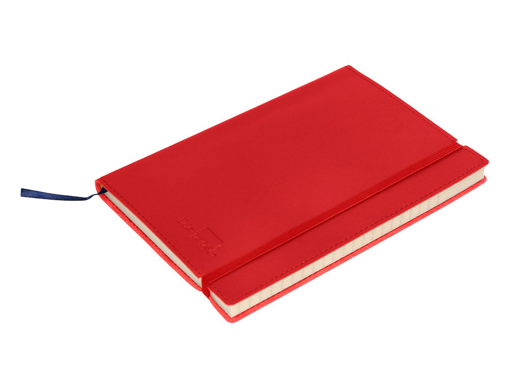 LIBRETA INDICE LIDERPAPEL SIMILPIEL A7 120 HOJAS 70G/M2 COLOR ROJO