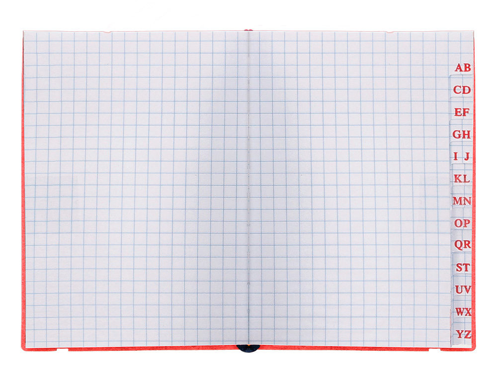 LIBRETA INDICE LIDERPAPEL SIMILPIEL A7 120 HOJAS 70G/M2 COLOR ROJO