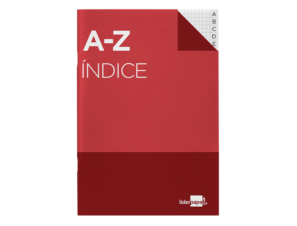 INDICE LIDERPAPEL TAPA CARTONCILLO CUARTO 24 HOJAS 70G/M2 COLORES SURTIDOS