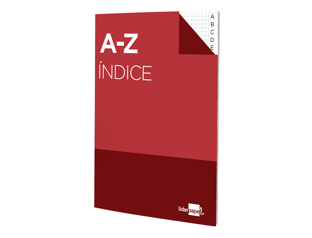 INDICE LIDERPAPEL TAPA CARTONCILLO CUARTO 24 HOJAS 70G/M2 COLORES SURTIDOS