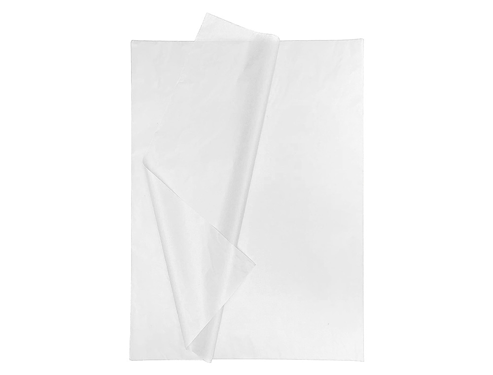 PAPEL SEDA LIDERPAPEL BLANCO 52X76 CM 18 GR PAQUETE DE 25 HOJAS