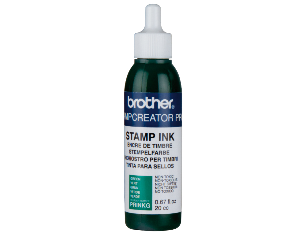 TINTA BROTHER PARA SELLOS AUTOMATICOS COLOR VERDE BOTE DE 20 CC