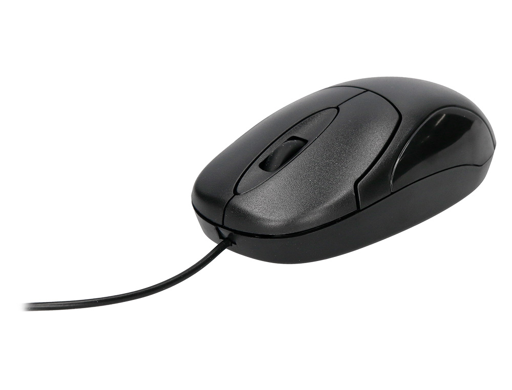 RATON Q-CONNECT OPTICO 800 DPI USB 1,5 GHZ NEGRO CON CABLE