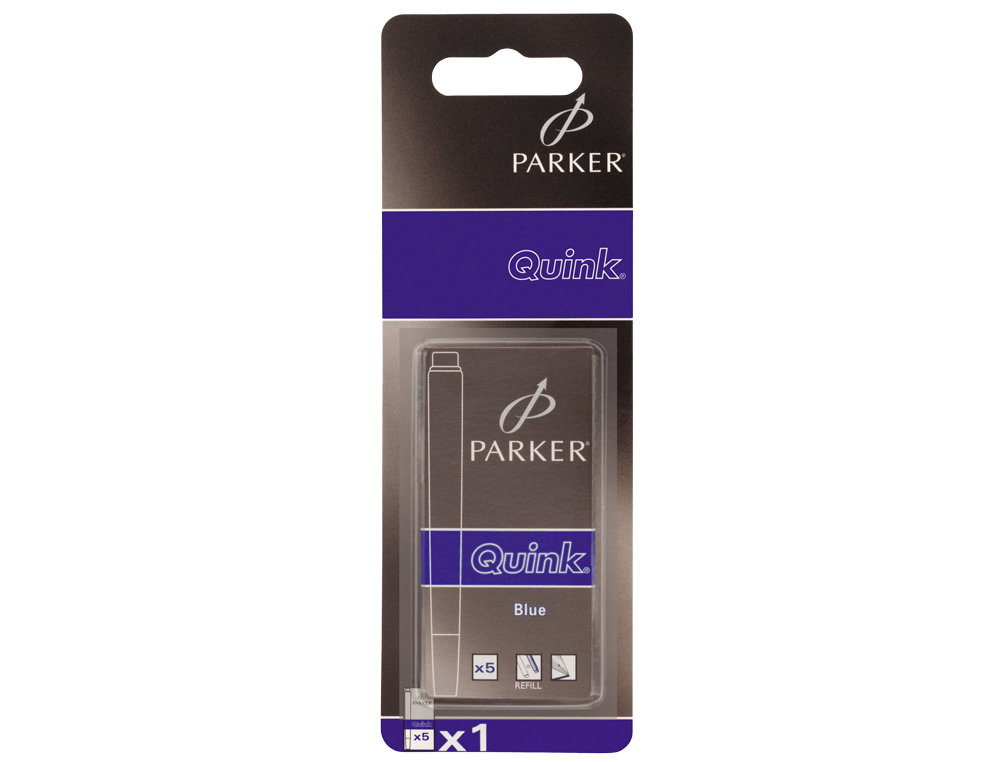 TINTA ESTILOGRAFICA PARKER AZUL REAL CAJA DE 5 CARTUCHOS