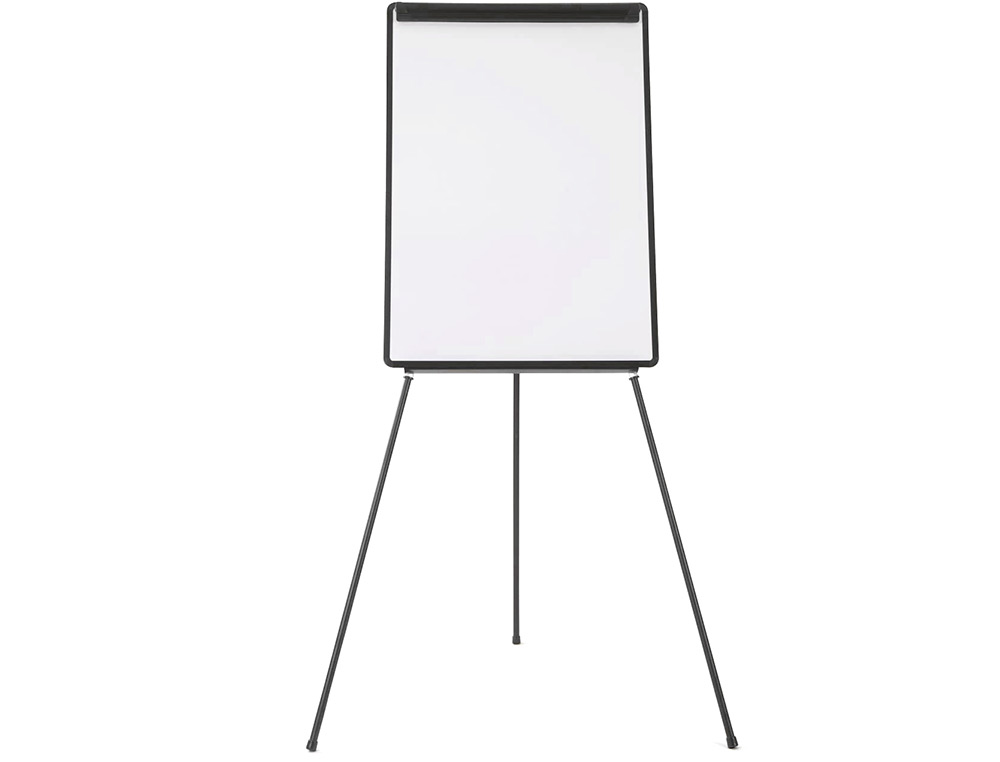 PIZARRA BLANCA Q-CONNECT CON TRIPODE 100X70 CM PARA CONVENCIONES SUPERFICIE LAMINADA MARCO NEGRO