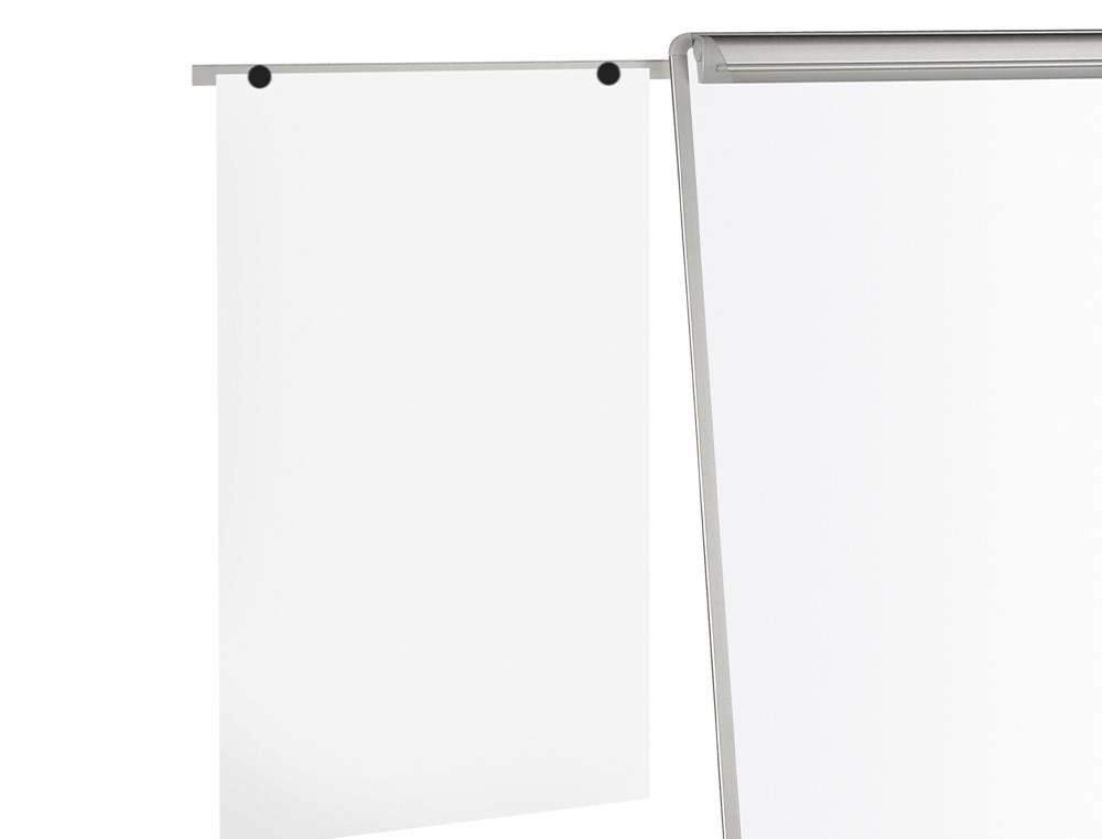 PIZARRA BLANCA Q-CONNECT CON TRIPODE 90X70X195CM Y BRAZOS EXTENSIBLES PARA CONFERENCIAS SUPERFICIE LAMINADA