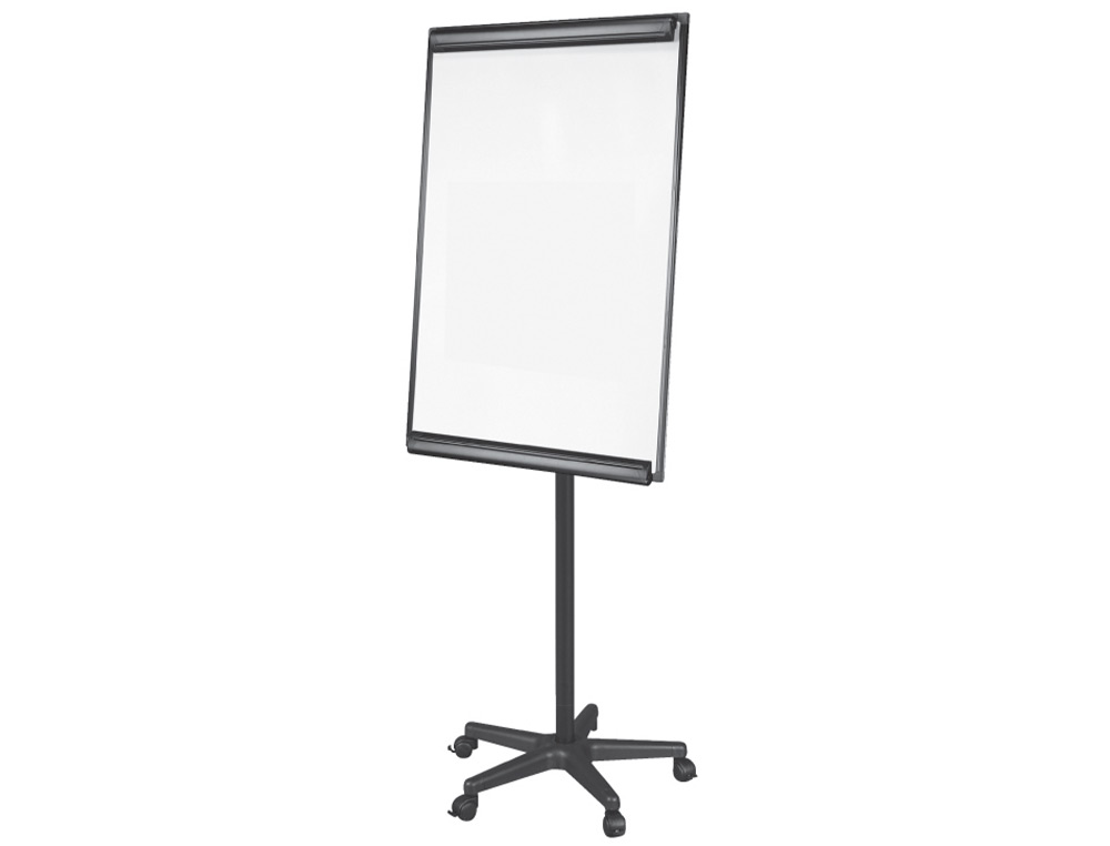 PIZARRA MOVIL Q-CONNECT CON RUEDAS PARA CONFERENCIAS TABLERO LACADO BLANCO APTA PARA ESCRITURA DIRECTA Y BLOC