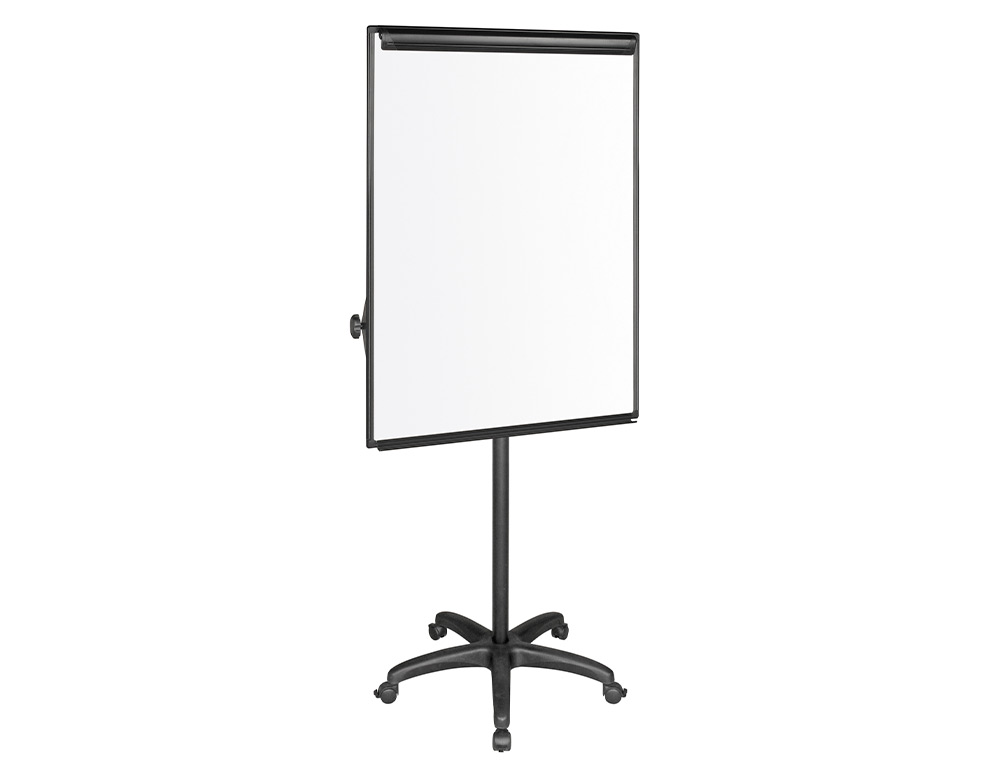 PIZARRA MOVIL Q-CONNECT CON RUEDAS PARA CONFERENCIAS TABLERO LACADO BLANCO APTA PARA ESCRITURA DIRECTA Y BLOC