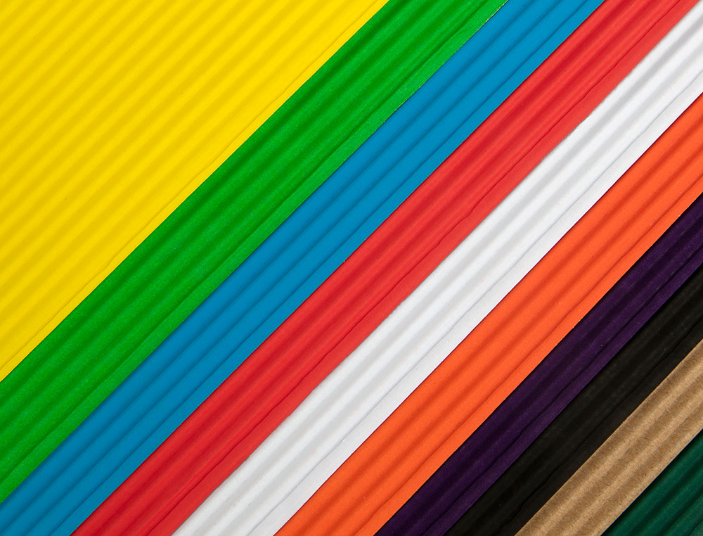BLOC TRABAJOS MANUALES LIDERPAPEL CARTON ONDULADO 240X315MM 10 HOJAS COLORES SURTIDOS