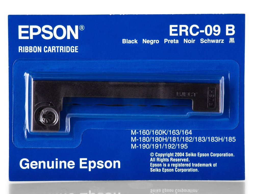 CINTA IMPRESORA EPSON ERC-09B NEGRA M-160 163 164 180 180H 181 182 183 185 190 191 192 195