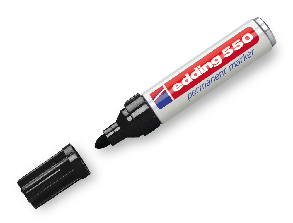 ROTULADOR EDDING PUNTA FIBRA PERMANENTE 550 NEGRO N.1 PUNTA REDONDA RECARGABLE
