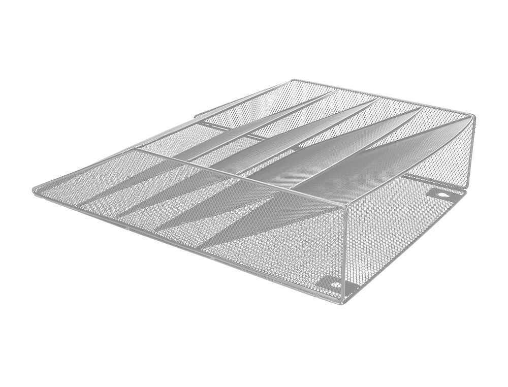EXPOSITOR MURAL Q-CONNECT DE PARED 5 BANDEJAS DIN A4 PLATEADO 9,3X31,5X44 CM
