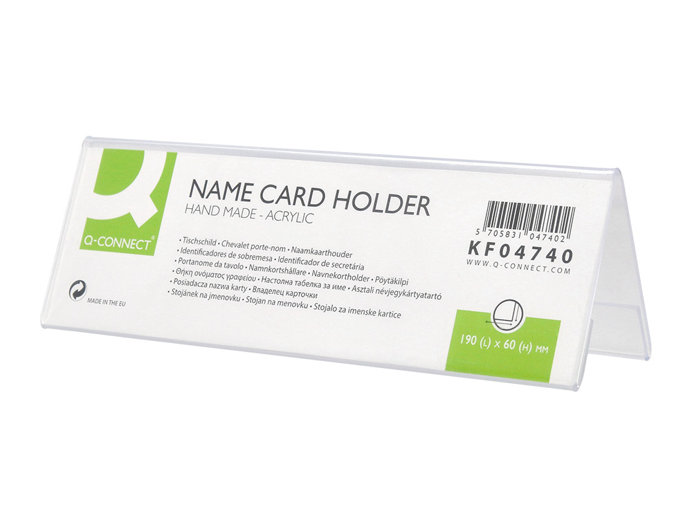 IDENTIFICADOR SOBREMESA Q-CONNECT METACRILATO 190X60 MM REF.5727
